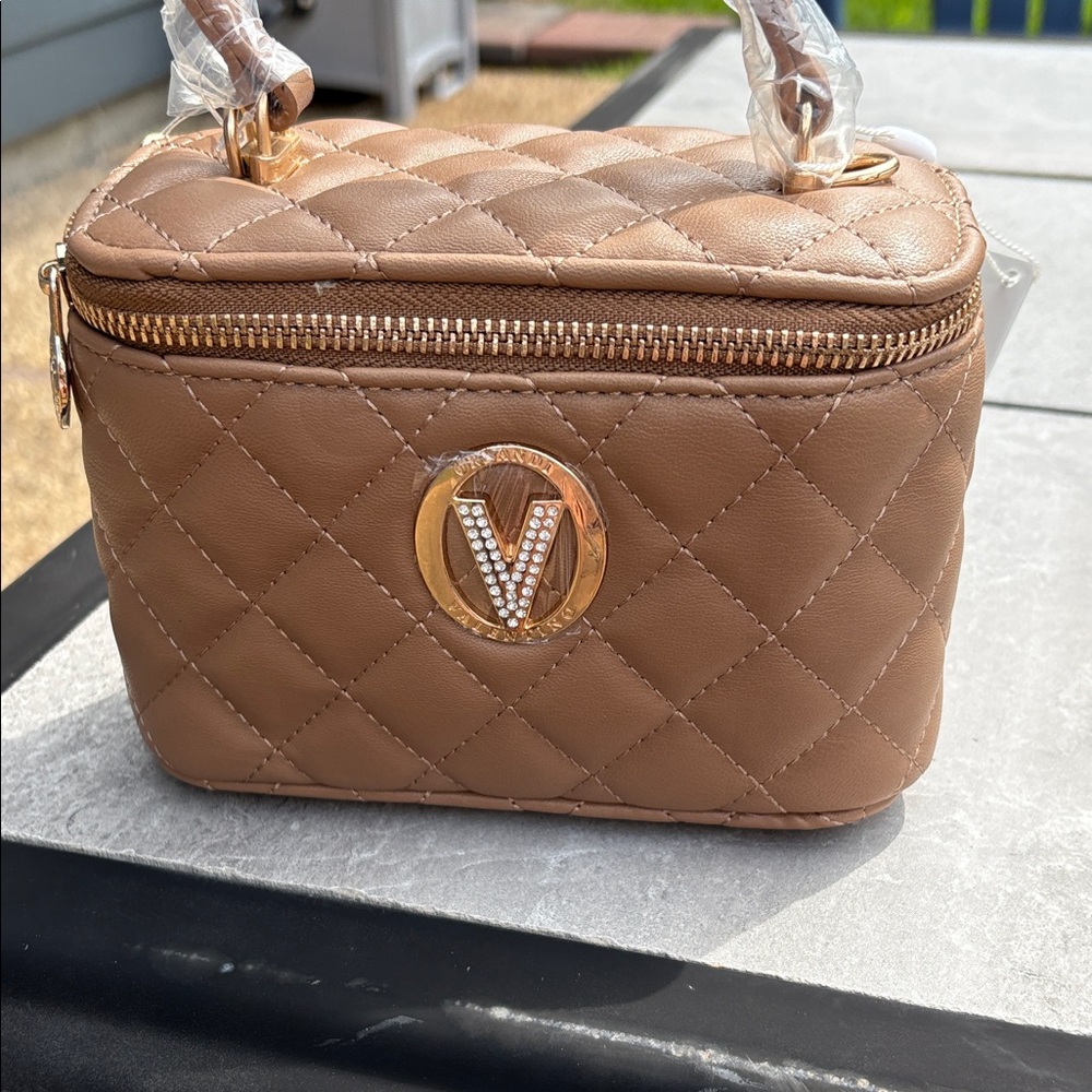 Valentino Orlando Brown Quilted Handbag/Crossbody